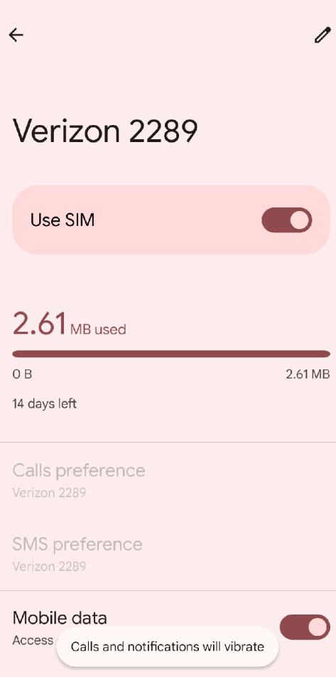 Android SIM settings with Use SIM and Mobile data controls.